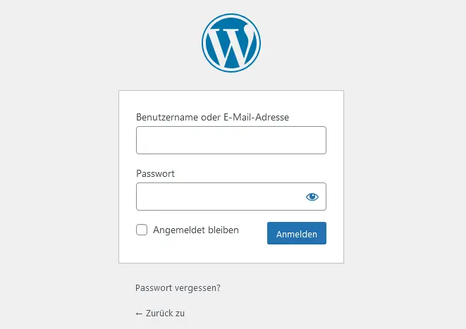 Wordpress Admin Login