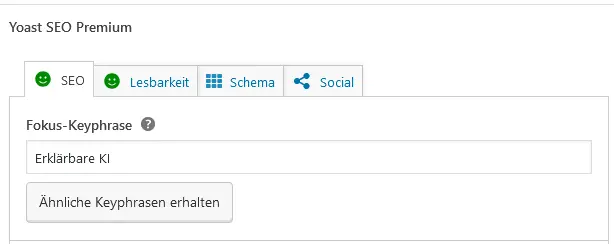 Yoast Keyword Inhalt Bewertung