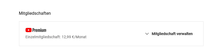 youtube premium kündigen Abo mitgliedschaft verwalten